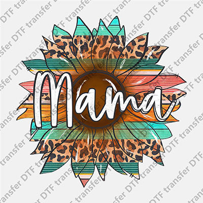 Mama Leopard Sunflower DTF transfers MAMA.055