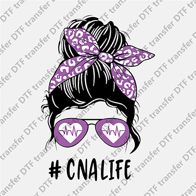 Cnalife Messy Bun DTF transfers MB.009