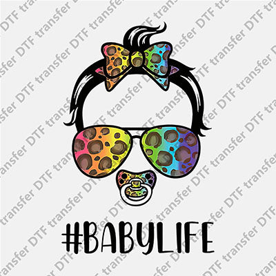 Babylife Colored Leopard Glasses Baby DTF transfers MOMLIFE.003