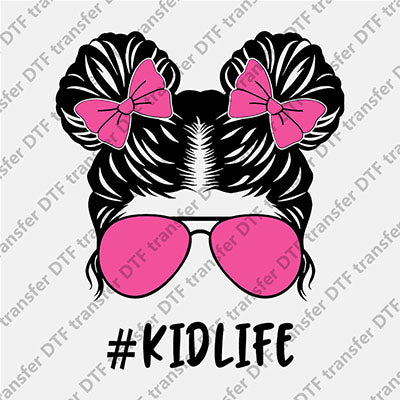 Kid Life Messy Bun DTF transfers MOMLIFE.010