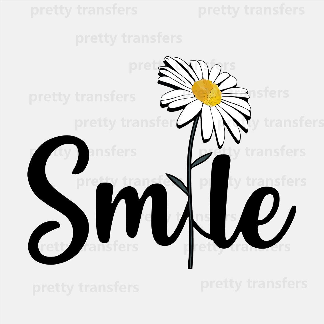 Smile Daisy DTF transfers NO.088