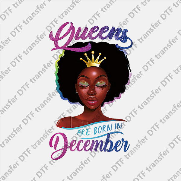 December Queen Black Girl DTF transfers NO.1006