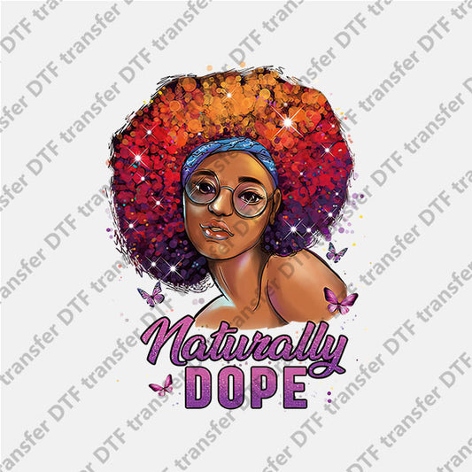 Naturally DOPE Black Girl DTF transfers NO.1007