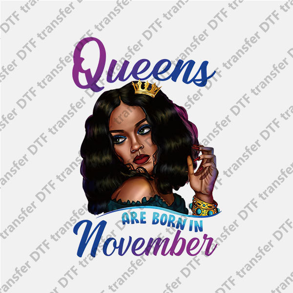 November Queen Black Girl DTF transfers NO.1012