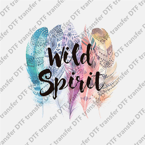 Wild Spirit Feathers DTF transfers NO.1015