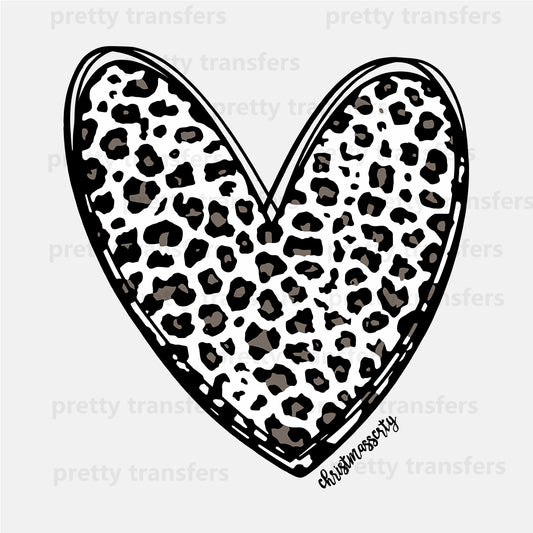 Big Leopard Heart DTF transfers NO.135