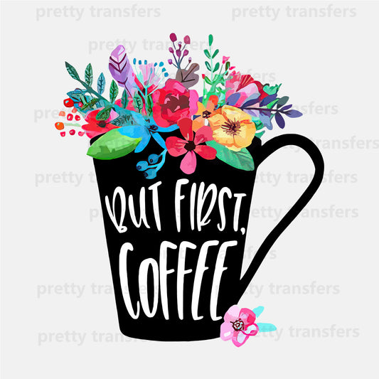 Coffee Floral Cup DTF transfers NO.157