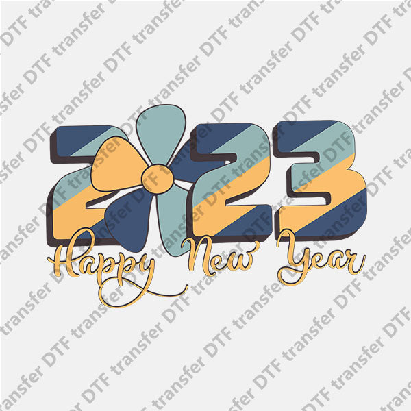 2023 Flower Happy New Year DTF transfers 2023NY.008