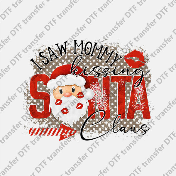 2023 Santa Lip Print DTF transfers 2023NY.023