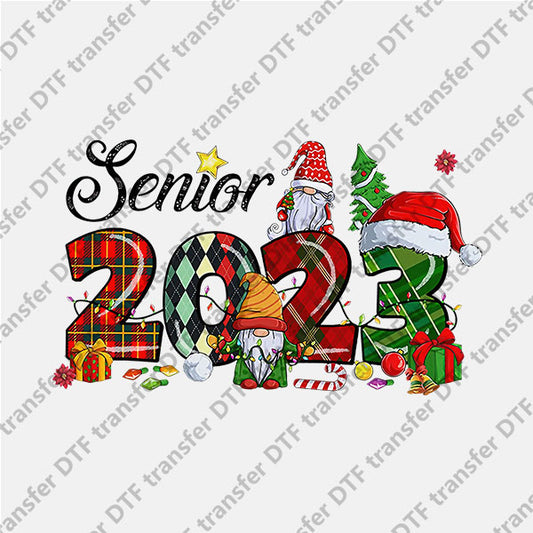 2023 Number Senior Christmas Gnomes DTF transfers 2023NY.024