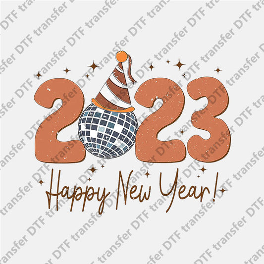 2023 Orange Number Happy New Year DTF transfers 2023NY.034