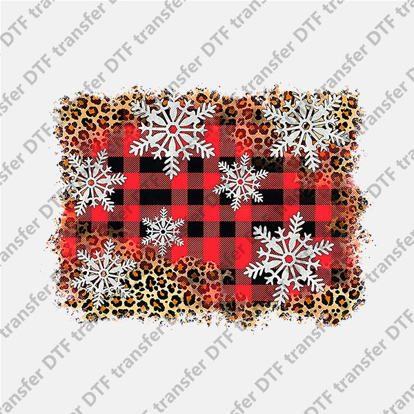 2023 Snowflake Leopard Plaid DTF transfers 2023NY.035