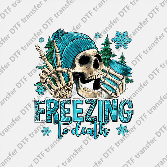 2023 Freezing Blue Hat Skull DTF transfers 2023NY.040