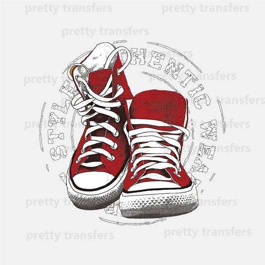 Red Canvas Shoes DTF transfers NO.278