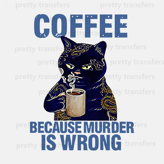 Coffee Cat Letter Animal DTF transfers NO.295