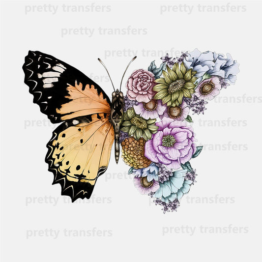 Butterfly Flowers DTF transfers NO.316