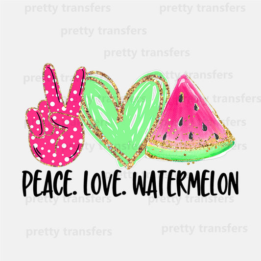 Peace Love Watermelon DTF transfers NO.331