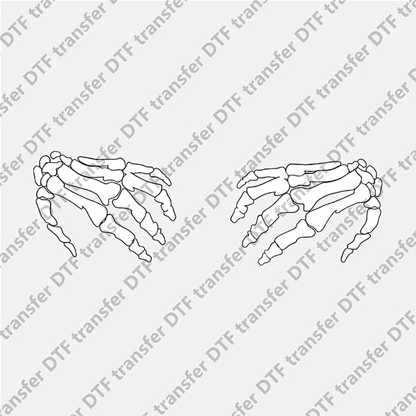 Skull Hand DTF transfers NO.361