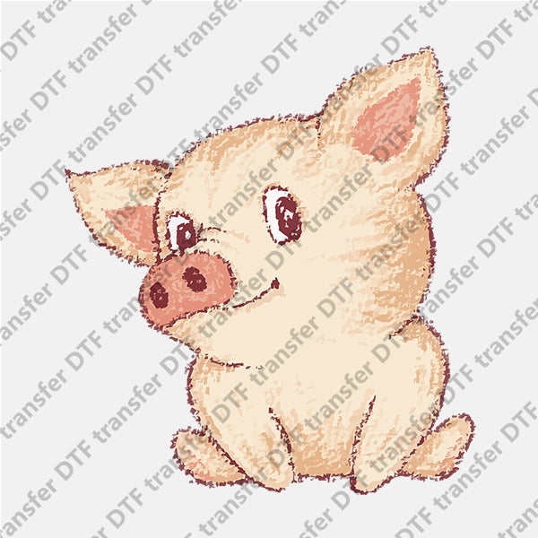 Little Cute Pink Pig DTF transfers NO.384