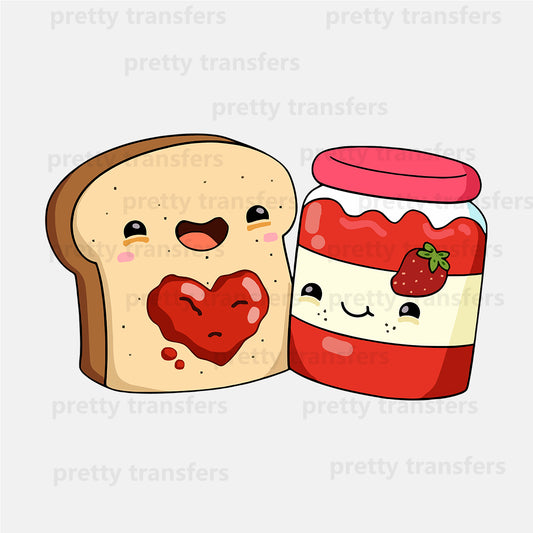 Bread Love Strawberry Jam DTF transfers NO.388