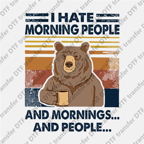 Coffee Brown Bear DTF transfers NO.393