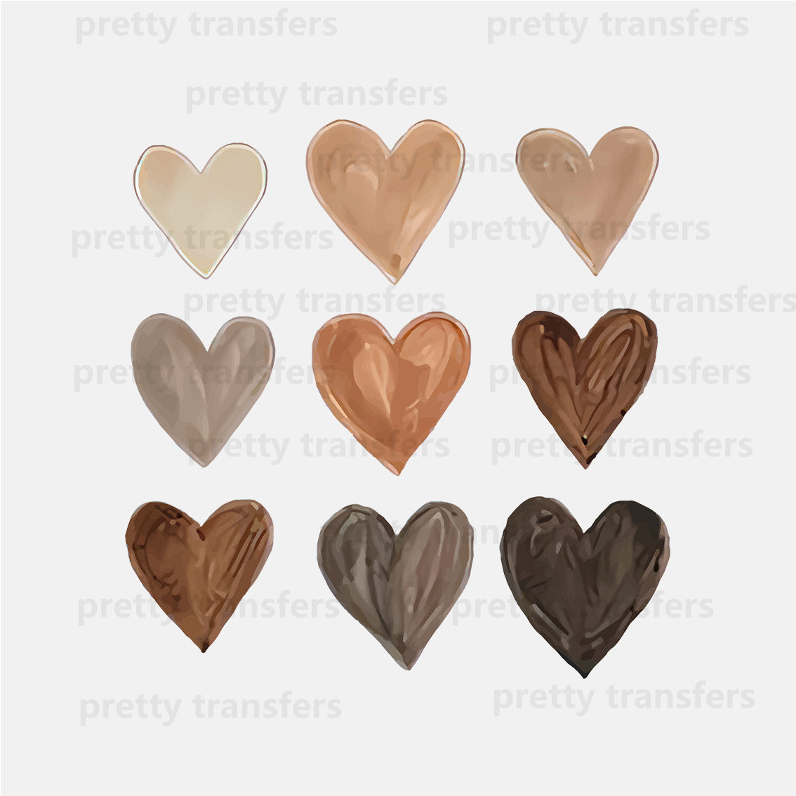 Nine Small Hearts Valentine's Day DTF transfers NO.427