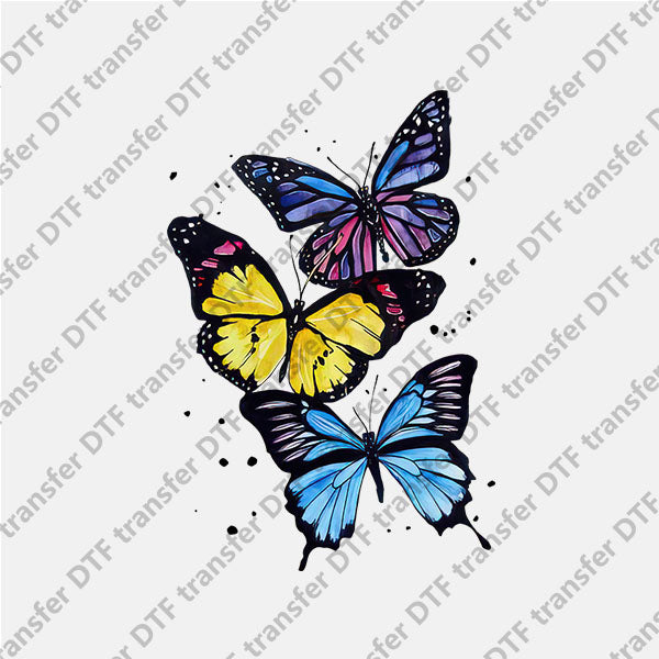 Three Beautiful Butterflies DTF transfers NO.435