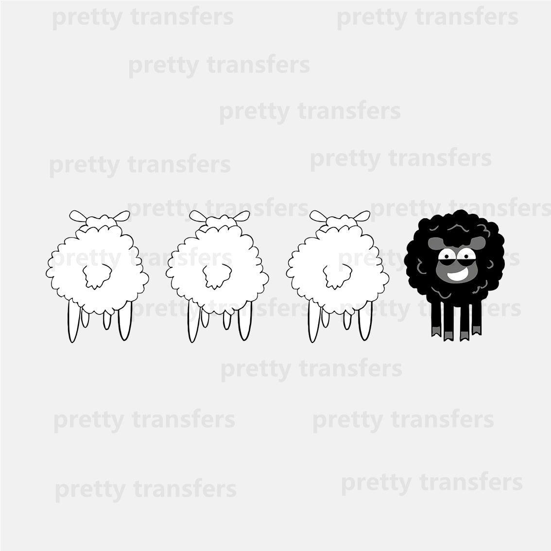 Four Sheep DTF transfers NO.481