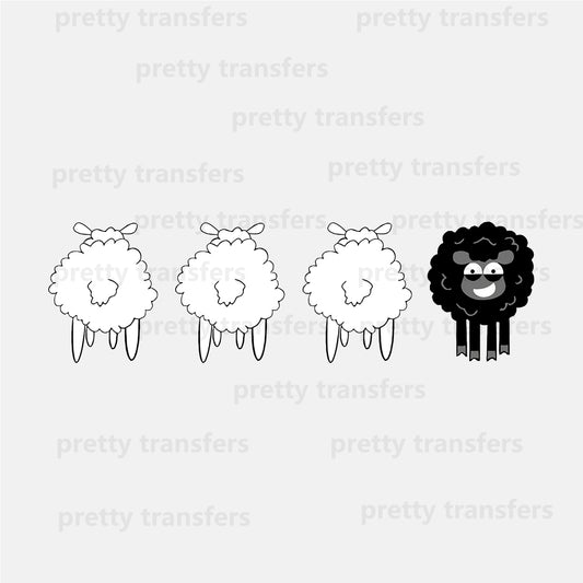 Four Sheep DTF transfers NO.481