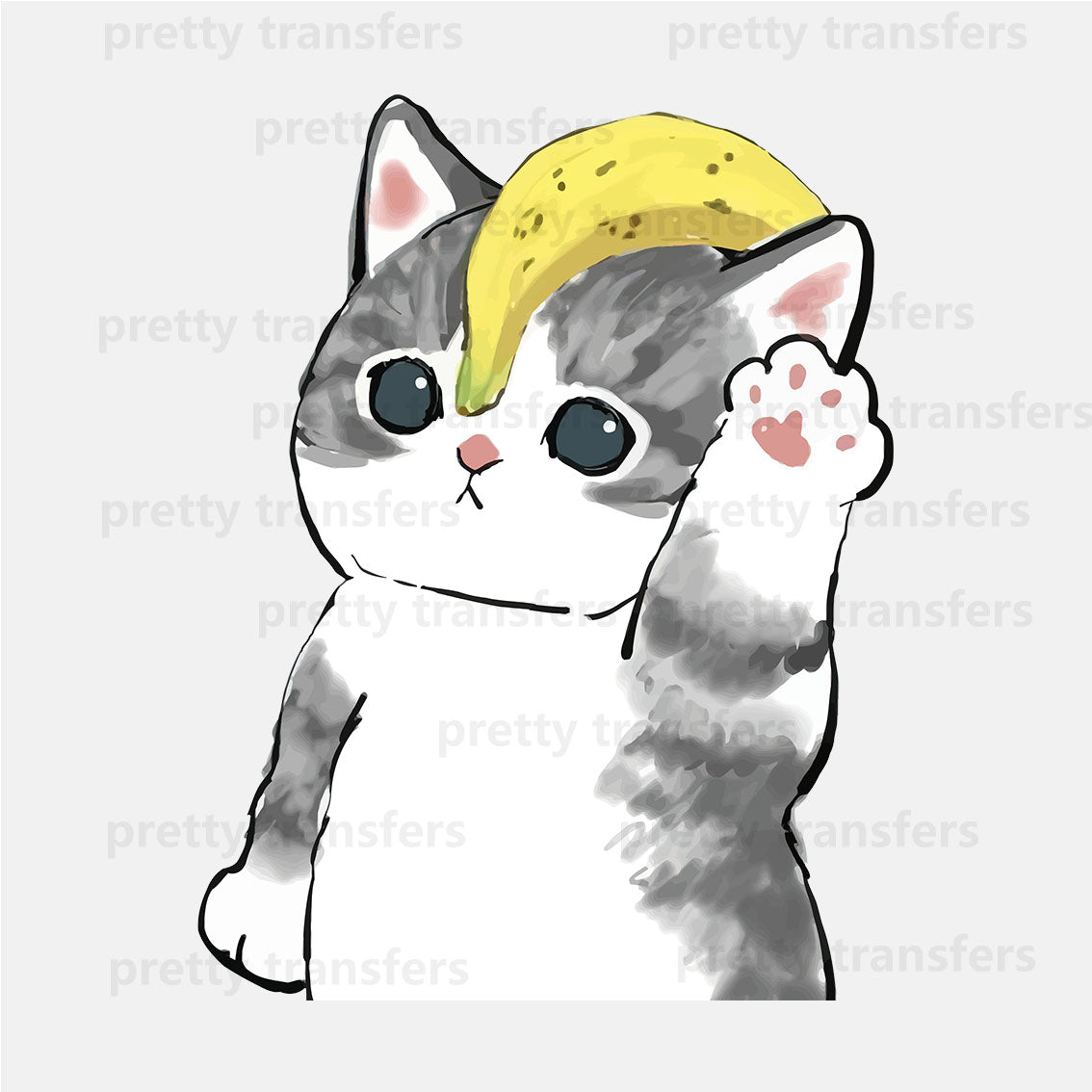 Banana Little Cat DTF transfers NO.519