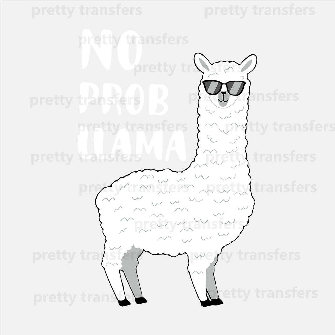 Cool Alpaca Letter DTF transfers NO.542