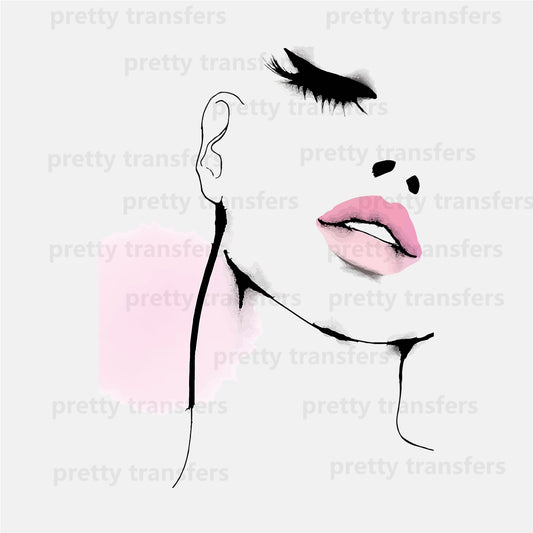 Beauty Closed Her Eyes DTF transfers NO.612