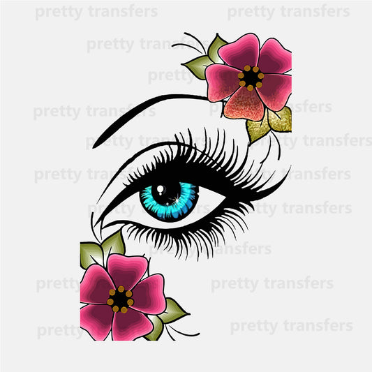 Blue Eye Flower DTF transfers NO.616