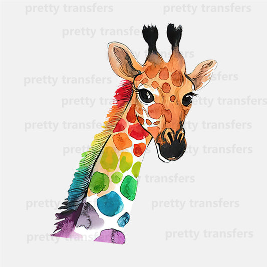 Colorful Giraffe DTF transfers NO.619