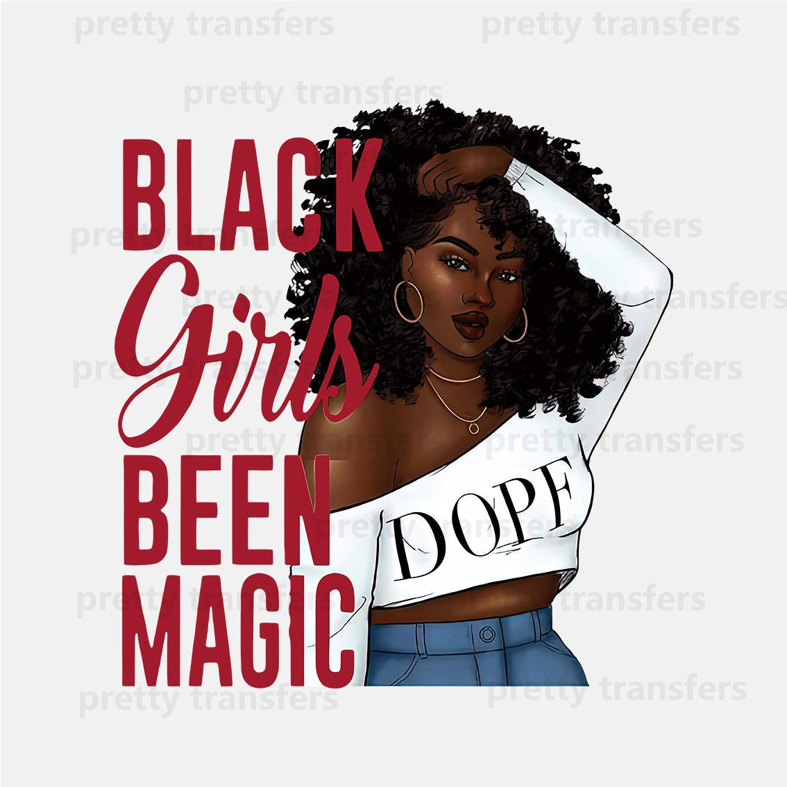 Black Girl Been Magic DTF transfers NO.638