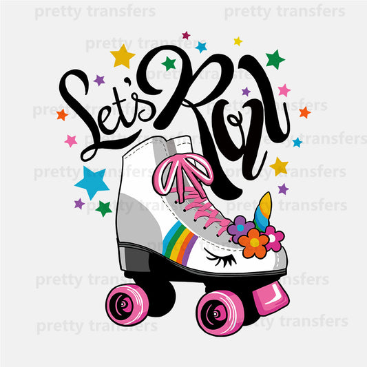 Rainbow Unicorn Skates DTF transfers NO.640