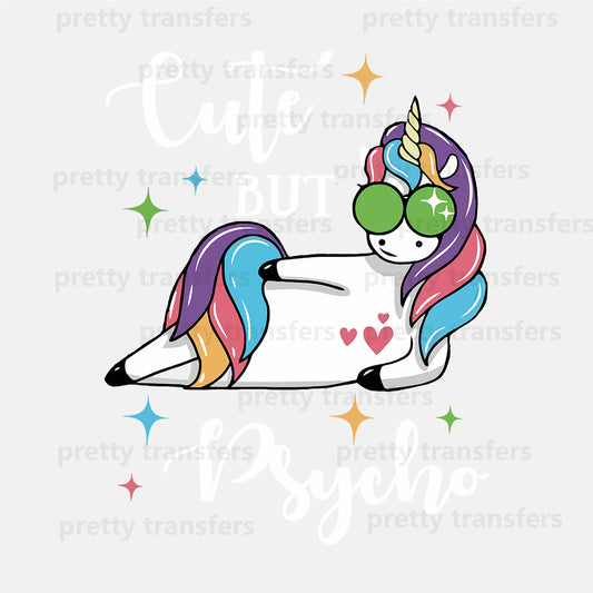 Cute Rainbow Unicorn DTF transfers NO.645