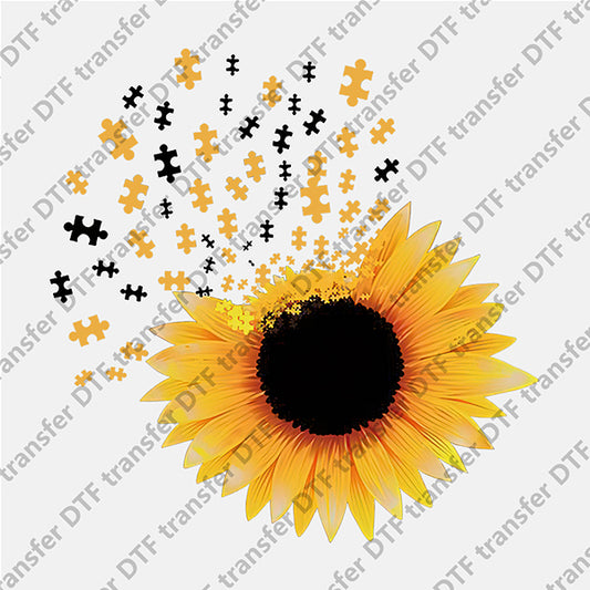 Puzzle Sunflower DTF transfers NO.662