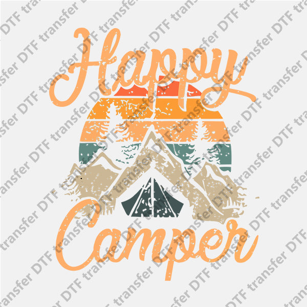 Happy Camper Mountain DTF transfers NO.709