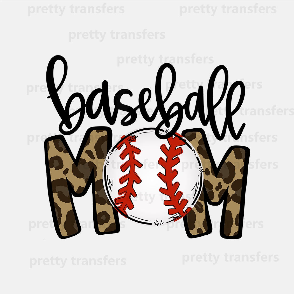 Baseball Mom Leopard DTF transfers NO.743