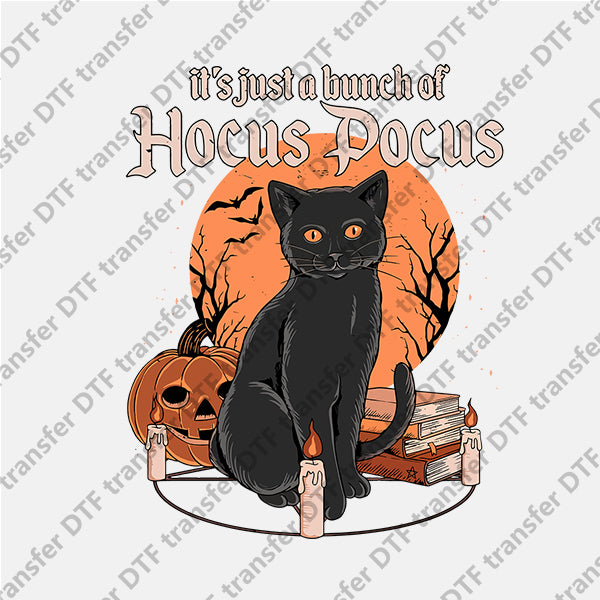 Halloween Black Cat Moon Animal DTF transfers NO.790