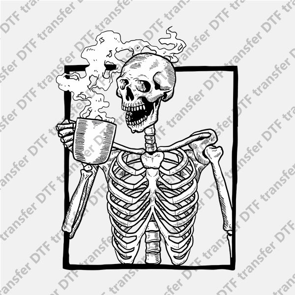 Halloween Skull Drink Hot Water DTF transfers NO.798