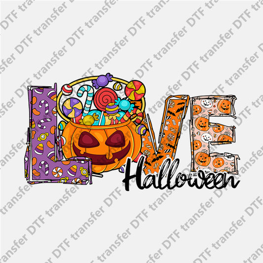 Halloween Pumpkin LOVE Letter DTF transfers NO.808