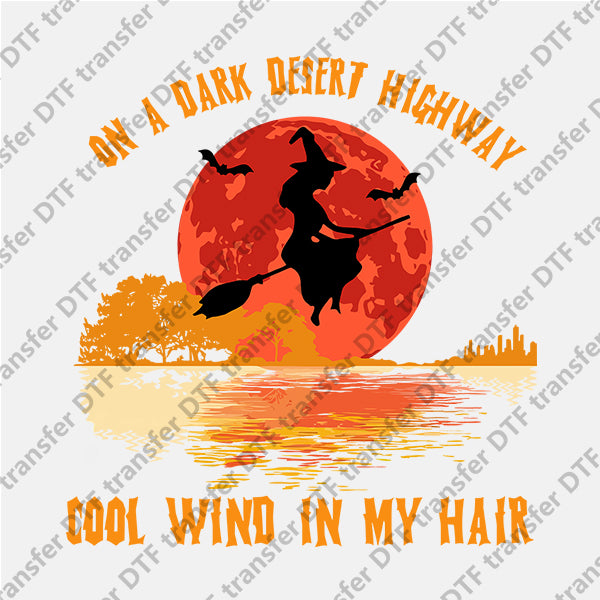 Halloween Witch Red Moon DTF transfers NO.816