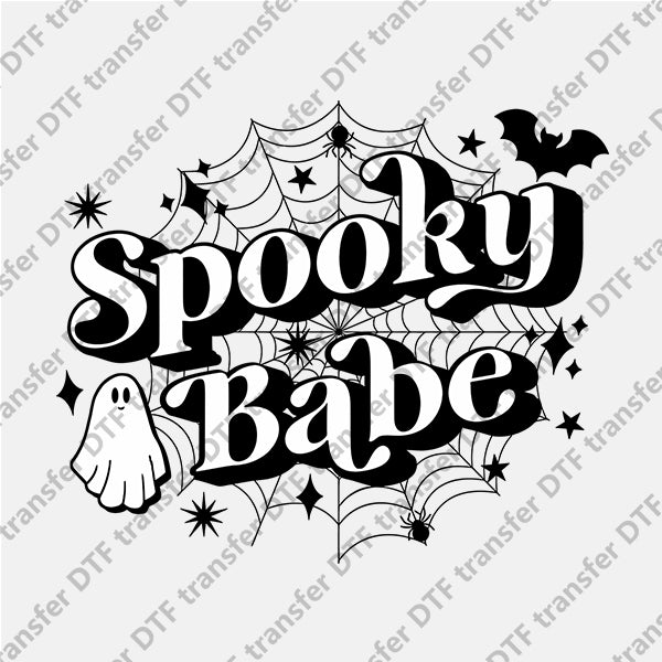 Halloween Spooky Baby Spider Web DTF transfers NO.819