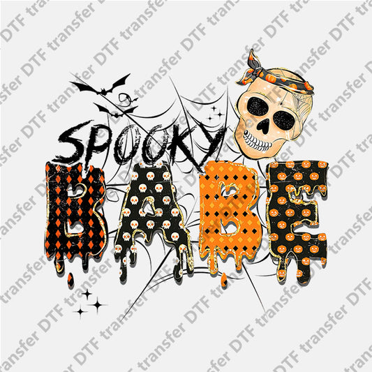 Halloween BABE Letter Skull DTF transfers NO.826