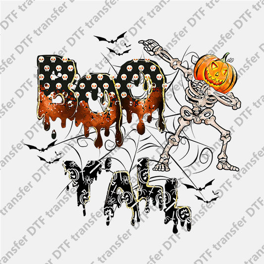 Halloween Pumpkin Skull Letter DTF transfers NO.827