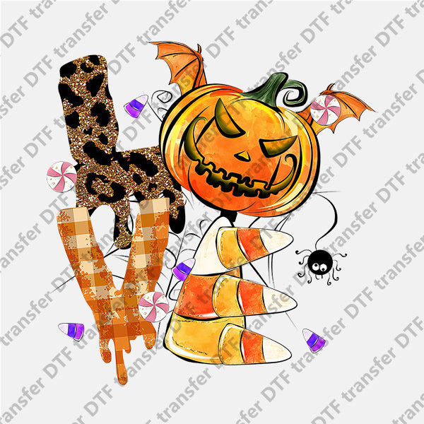 Halloween LOVE Pumpkin DTF transfers NO.828