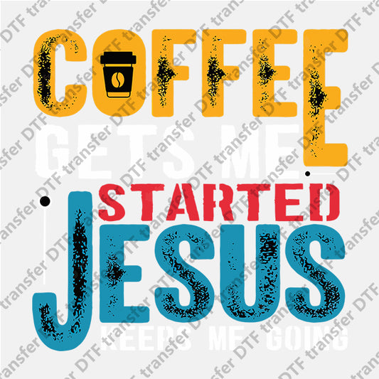 Letter Coffee Jesus DTF transfers NO.835