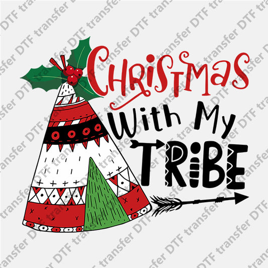 Christmas Tribe Letter DTF transfers NO.845